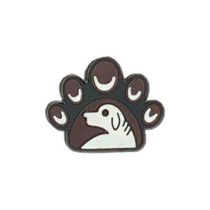 Dog Paw Print Brown White Black Croc Shoe Charm Jibbitz